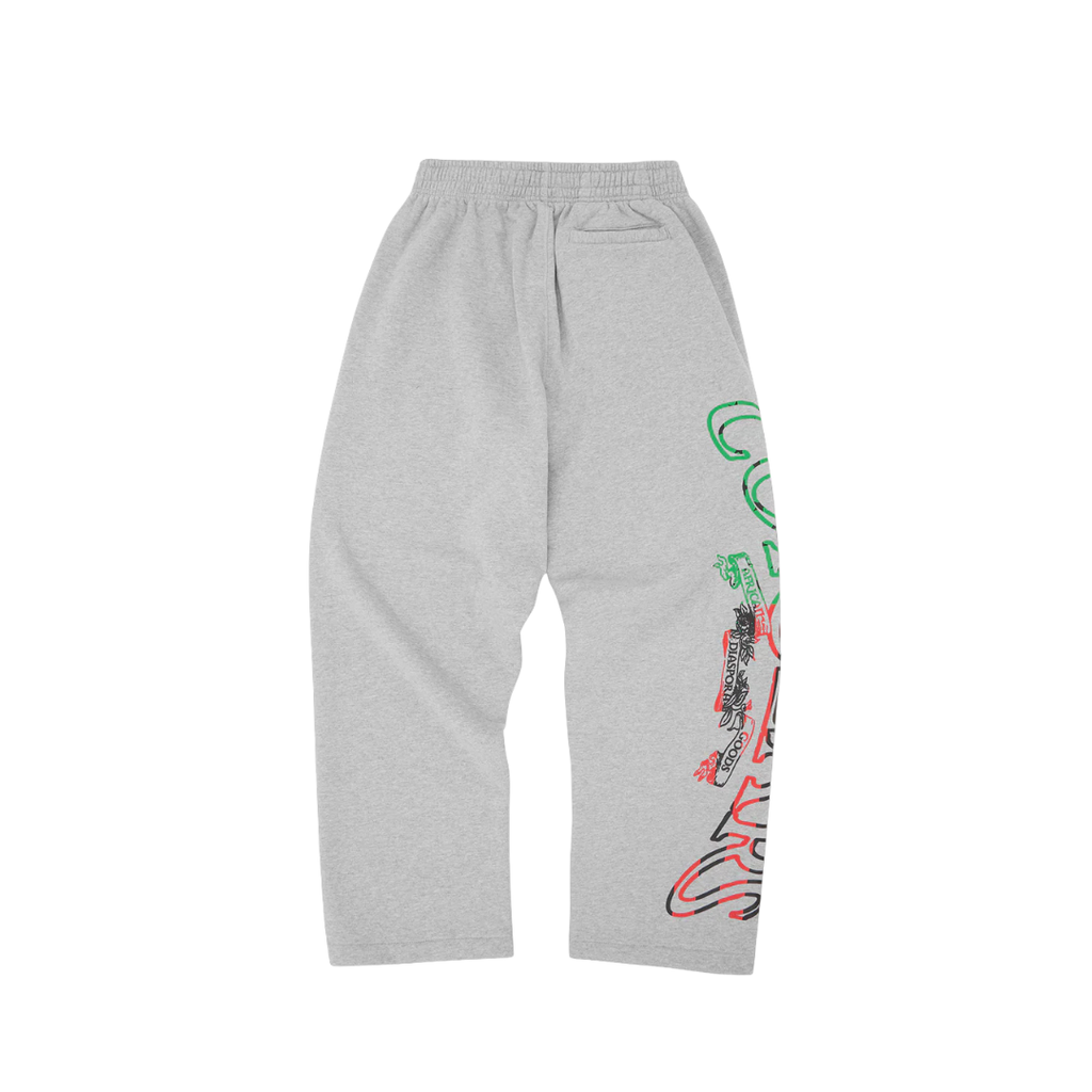 Denim Tears x Corteiz Cortears Royale Open Hem Sweatpant- HeatherGrey (costas)