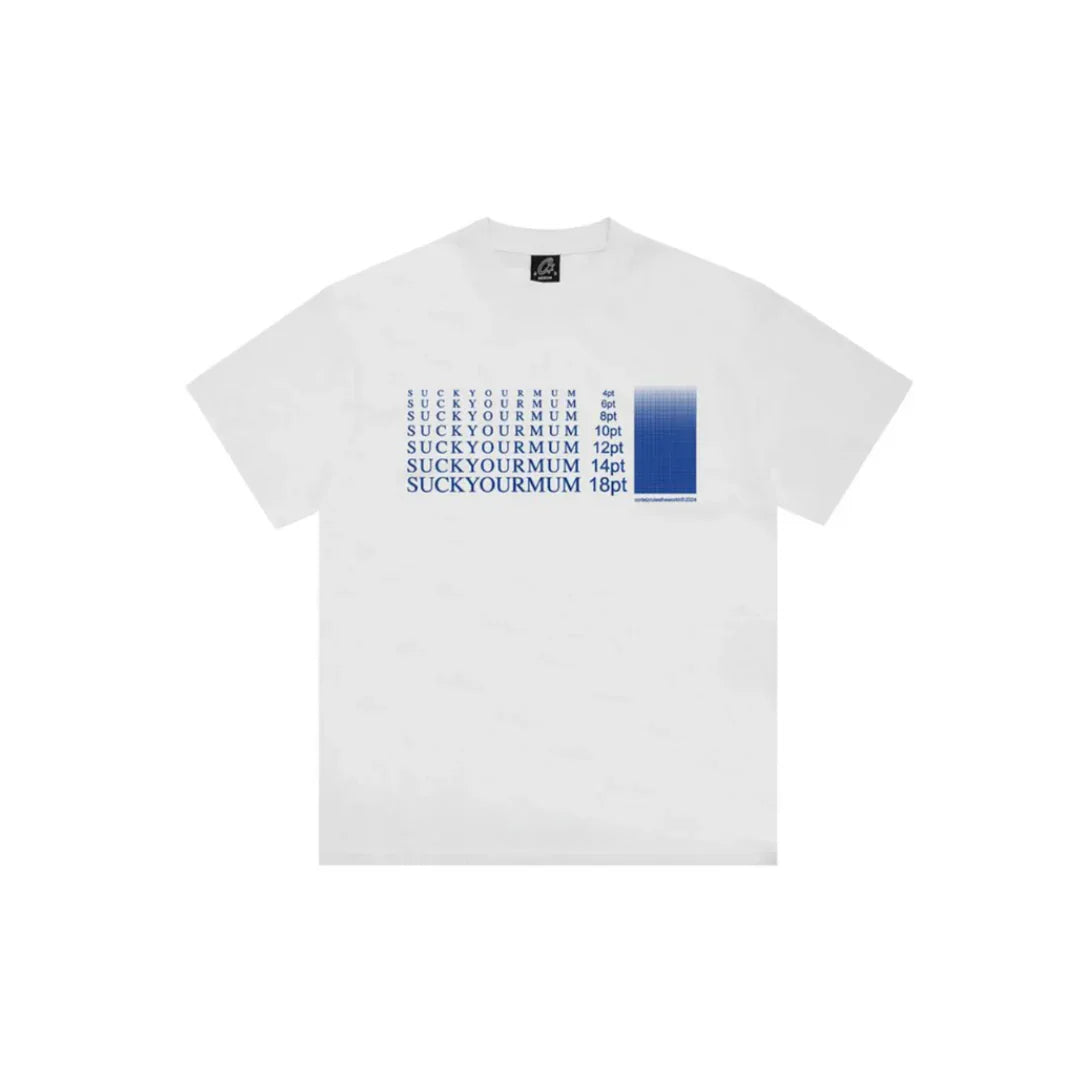 Corteiz Times New Roman Tee - White