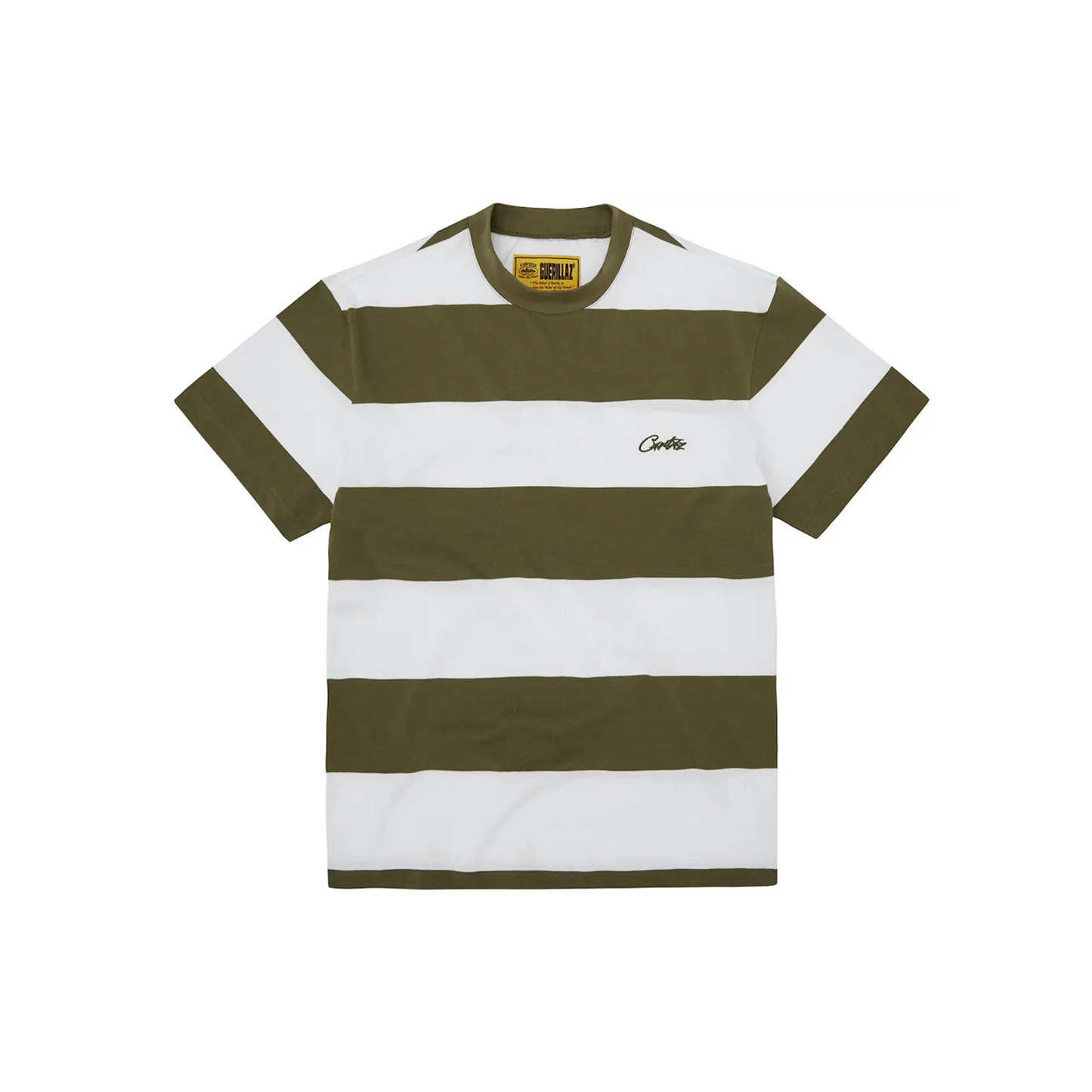 Corteiz Striped Tee Taupe - The Global Hype