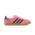 Adidas Gazelle Bliss Pink Purple vista lateral - sapatilhas camurça rosa roxo preto