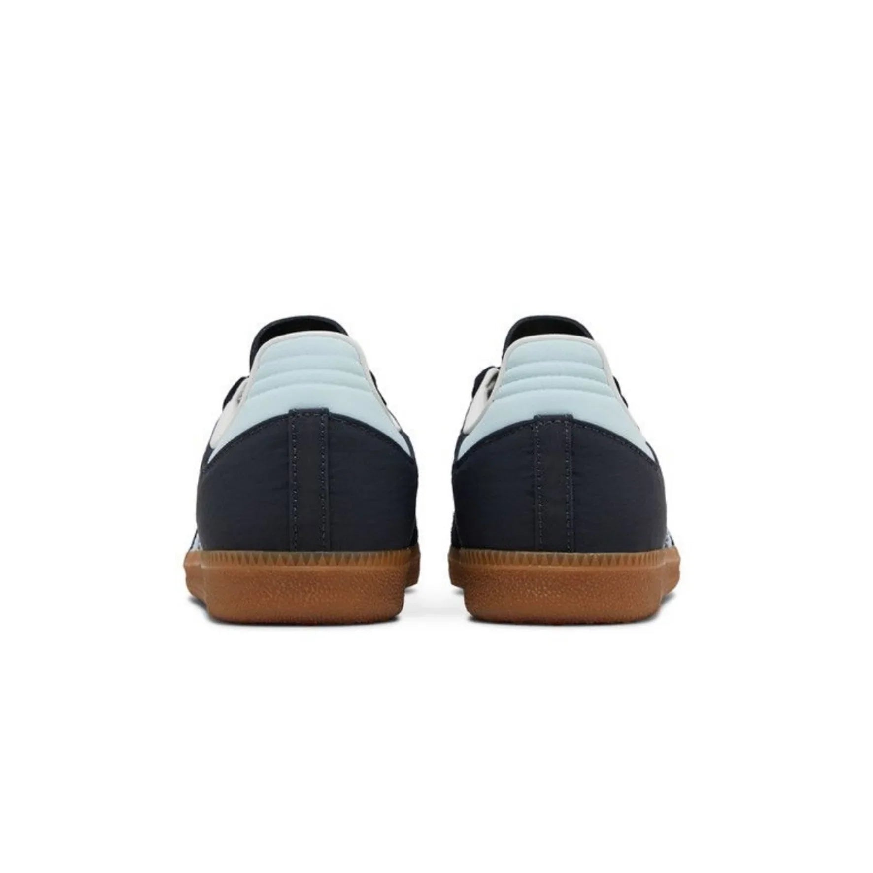 Adidas Samba OG Carbon Almost Blue Gum vista traseira - sapatilhas streetwear clássicas desde 1950